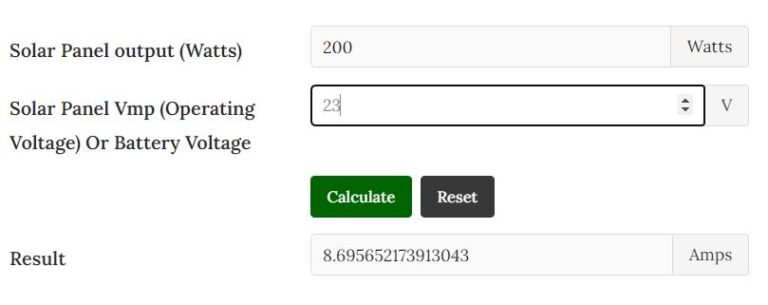 Solar Panel Amps Calculator (Watts to Amps) – Dot Watts®